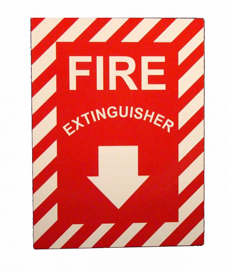 Fire Extinguisher with Down Arrow 12